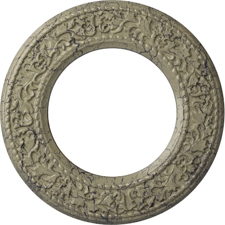 Ekena Millwork Blackthorn Medallion (Canopies up to 7 1/2"), 13 3/8"OD x 7 1/2"ID x 3/4"P, Castle Stone Crackle CM13BLCSC